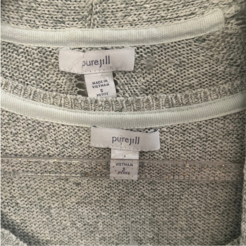 Pure Jill Gray Knit‎ 2 piece sweater cardigan set